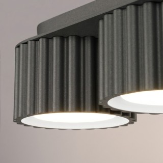 Plafonnier AURA 3 noir Gx53 - Sollux