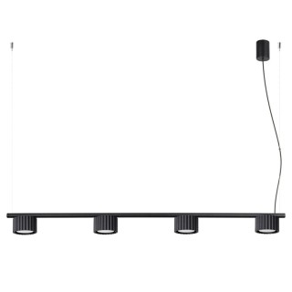 Lustre AURA 4 noir Gx53 - Sollux