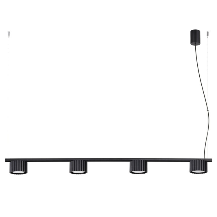 Lustre AURA 4 noir Gx53 - Sollux