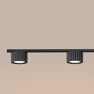 Lustre AURA 4 noir Gx53 - Sollux