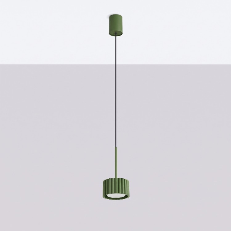 Suspension AURA 1 vert olive - Sollux