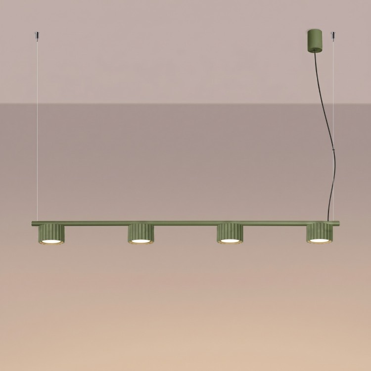 Lustre AURA 4 vert olive - Sollux