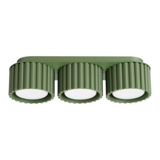 Plafonnier AURA 3 vert olive Gx53