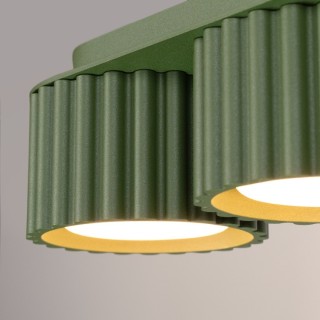 Plafonnier AURA 3 vert olive Gx53