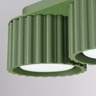 Plafonnier AURA 3 vert olive - Sollux