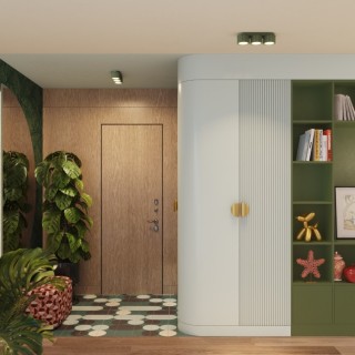 Plafonnier AURA 3 vert olive - Sollux