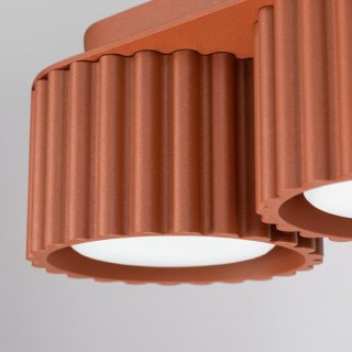Plafonnier AURA 3 ocre rouge - Sollux