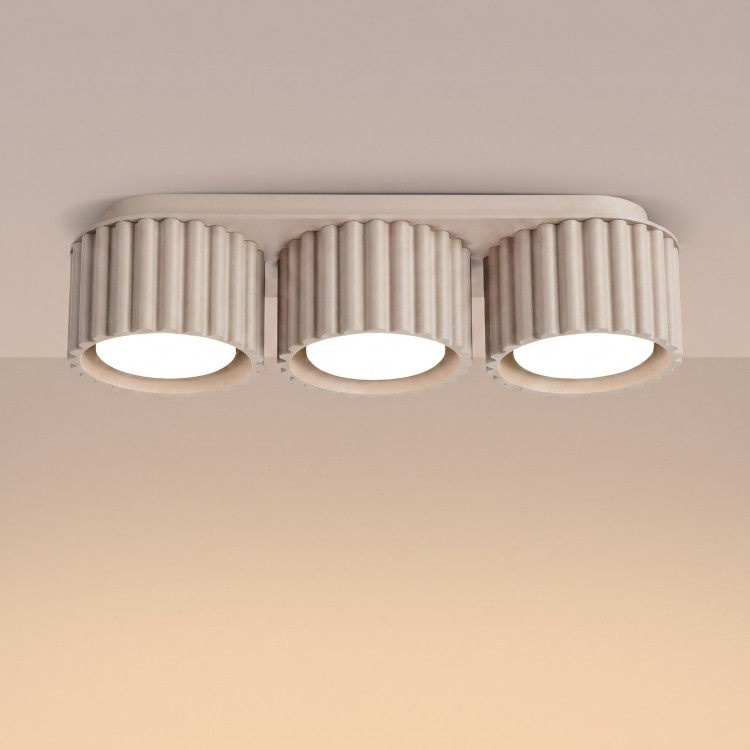 Plafonnier AURA 3 taupe Sollux