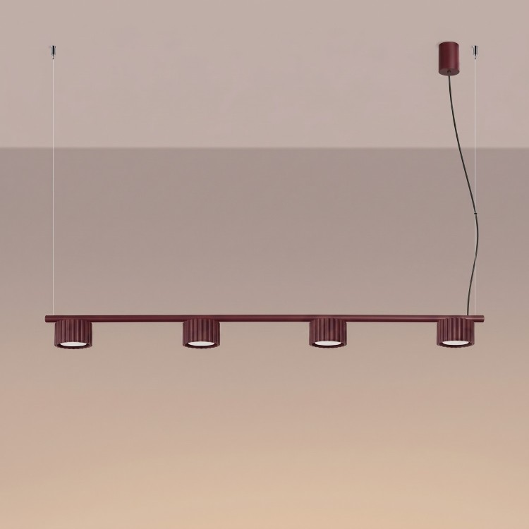 Lustre AURA 4 bordeaux Sollux