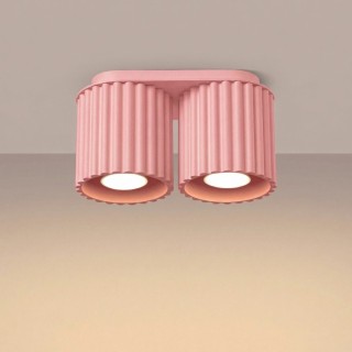 Plafonnier AURA 2 rose GU10 - Sollux