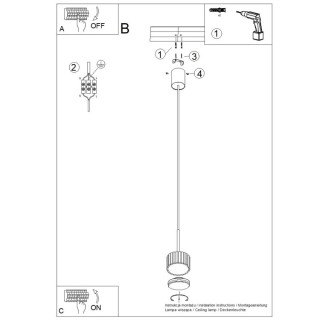 Suspension AURA 1 sage Gx53