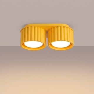Plafonnier AURA 2 jaune Sollux