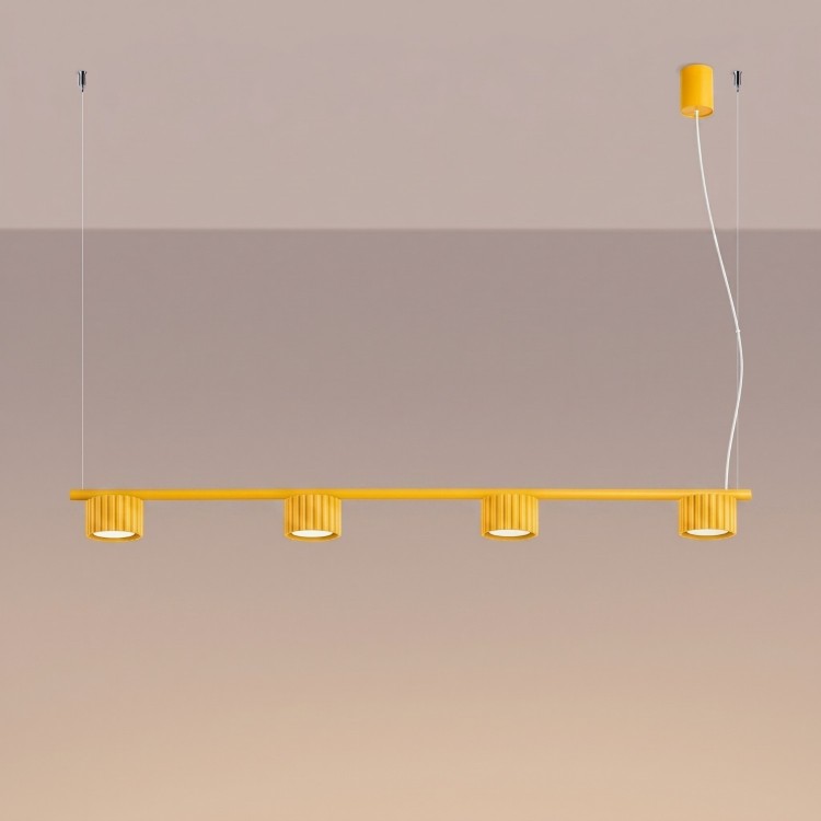Lustre AURA 4 jaune - Sollux