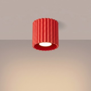 Plafonnier AURA 1 rouge GU10 - Sollux