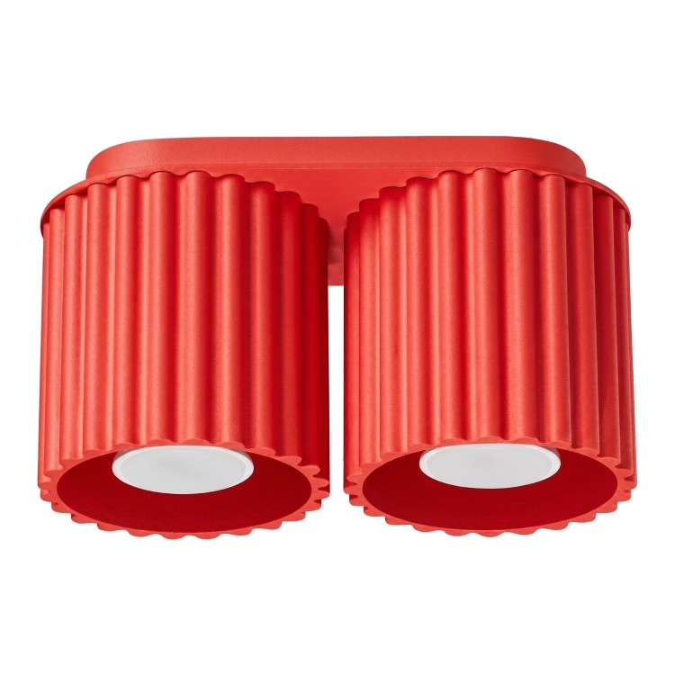 Plafonnier AURA 2 rouge GU10 - Sollux