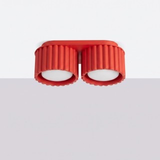 Plafonnier AURA 2 rouge Gx53