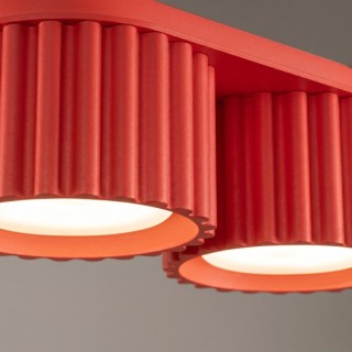 Plafonnier AURA 2 rouge Sollux