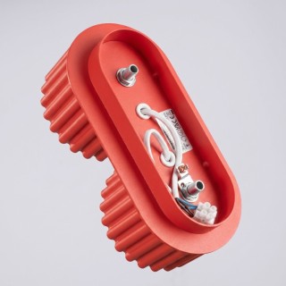 Plafonnier AURA 2 rouge Sollux