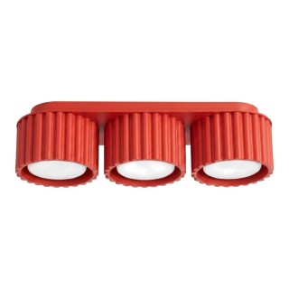Plafonnier AURA 3 rouge Sollux