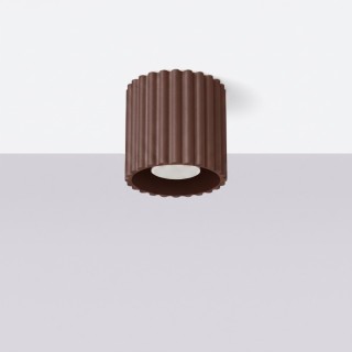Plafonnier AURA 1 marron GU10 - Sollux