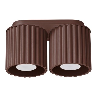 Plafonnier AURA 2 marron GU10