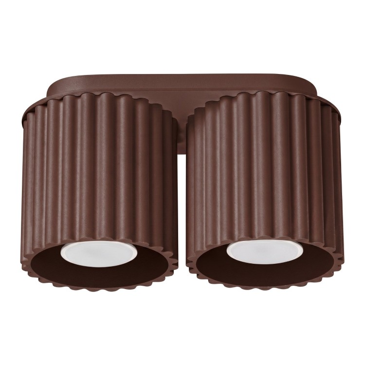 Plafonnier AURA 2 marron GU10 - Sollux