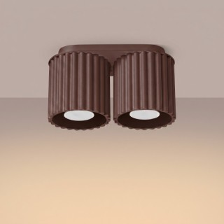 Plafonnier AURA 2 marron GU10 - Sollux