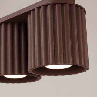 Plafonnier AURA 2 marron GU10 - Sollux