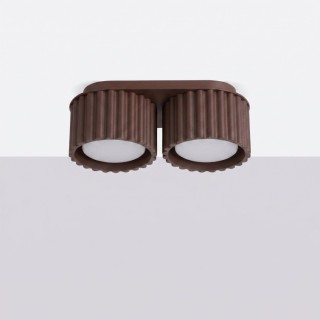 Plafonnier AURA 2 marron Sollux
