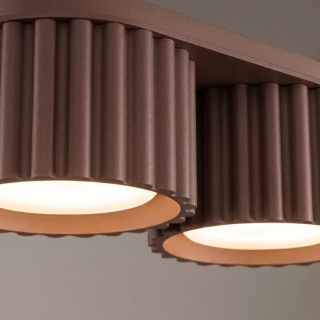 Plafonnier AURA 2 marron Sollux