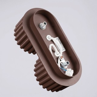 Plafonnier AURA 2 marron Sollux