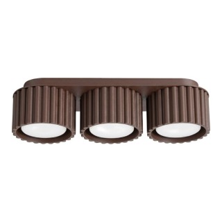 Plafonnier AURA 3 marron Sollux