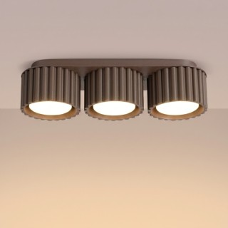 Plafonnier AURA 3 marron Sollux