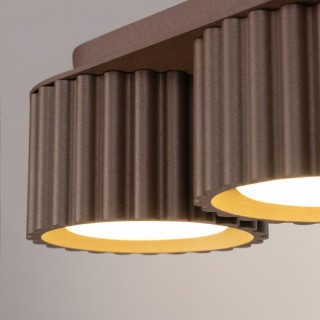 Plafonnier AURA 3 marron Sollux