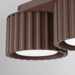 Plafonnier AURA 3 marron Sollux