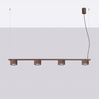 Lustre AURA 4 marron Gx53