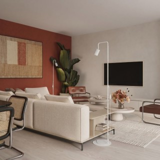 Lampadaire KARBON 1 blanc - Sollux