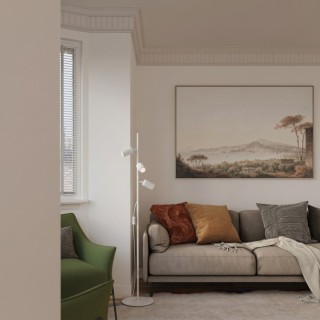 Lampadaire KARBON 3 blanc - Sollux