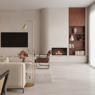 Lampadaire KARBON 1 golden - Sollux