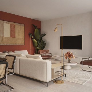 Lampadaire KARBON 1 golden - Sollux