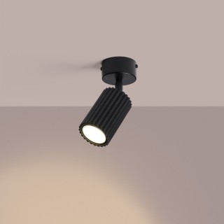 Plafonnier KARBON 1 noir - Sollux