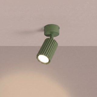 Plafonnier KARBON 1 vert olive - Sollux