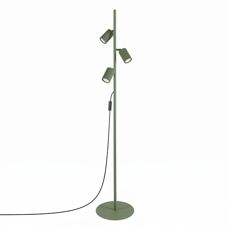 Lampadaire KARBON 3 vert olive - Sollux