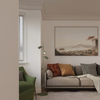 Lampadaire KARBON 3 vert olive - Sollux