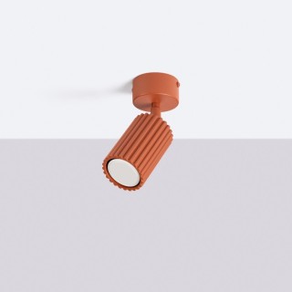 Plafonnier KARBON 1 ocre rouge - Sollux