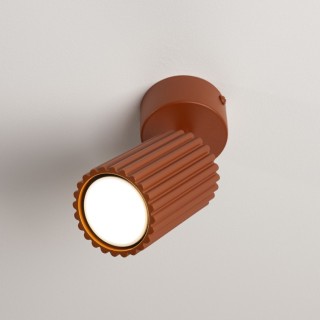 Plafonnier KARBON 1 ocre rouge - Sollux