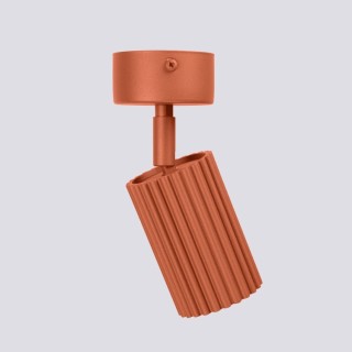Plafonnier KARBON 1 ocre rouge - Sollux