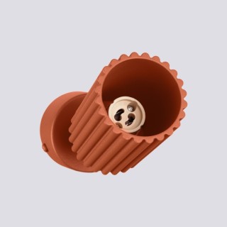 Plafonnier KARBON 1 ocre rouge - Sollux