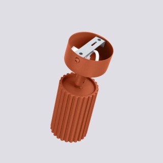 Plafonnier KARBON 1 ocre rouge - Sollux