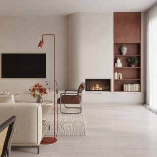 Lampadaire KARBON 1 ocre rouge - Sollux